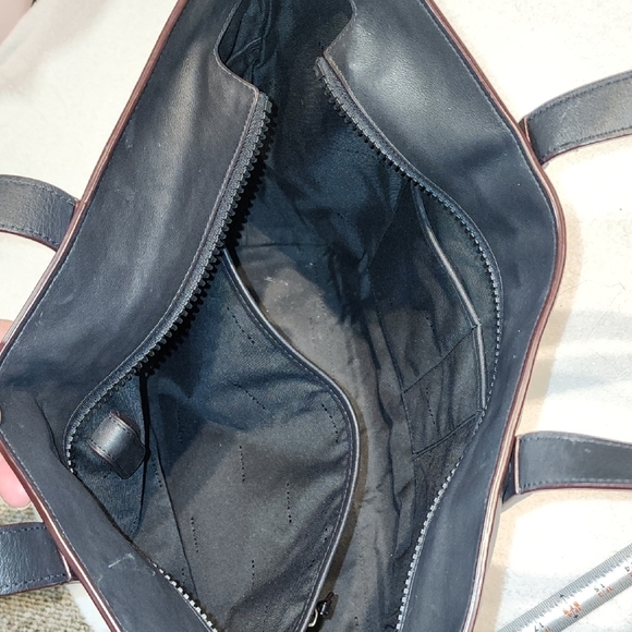 Coach Black Leather Laptop Tote - Picture 12 of 15